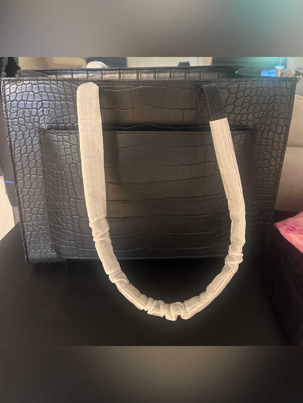 Brand New With Tags Black Croc Beís Work Tote